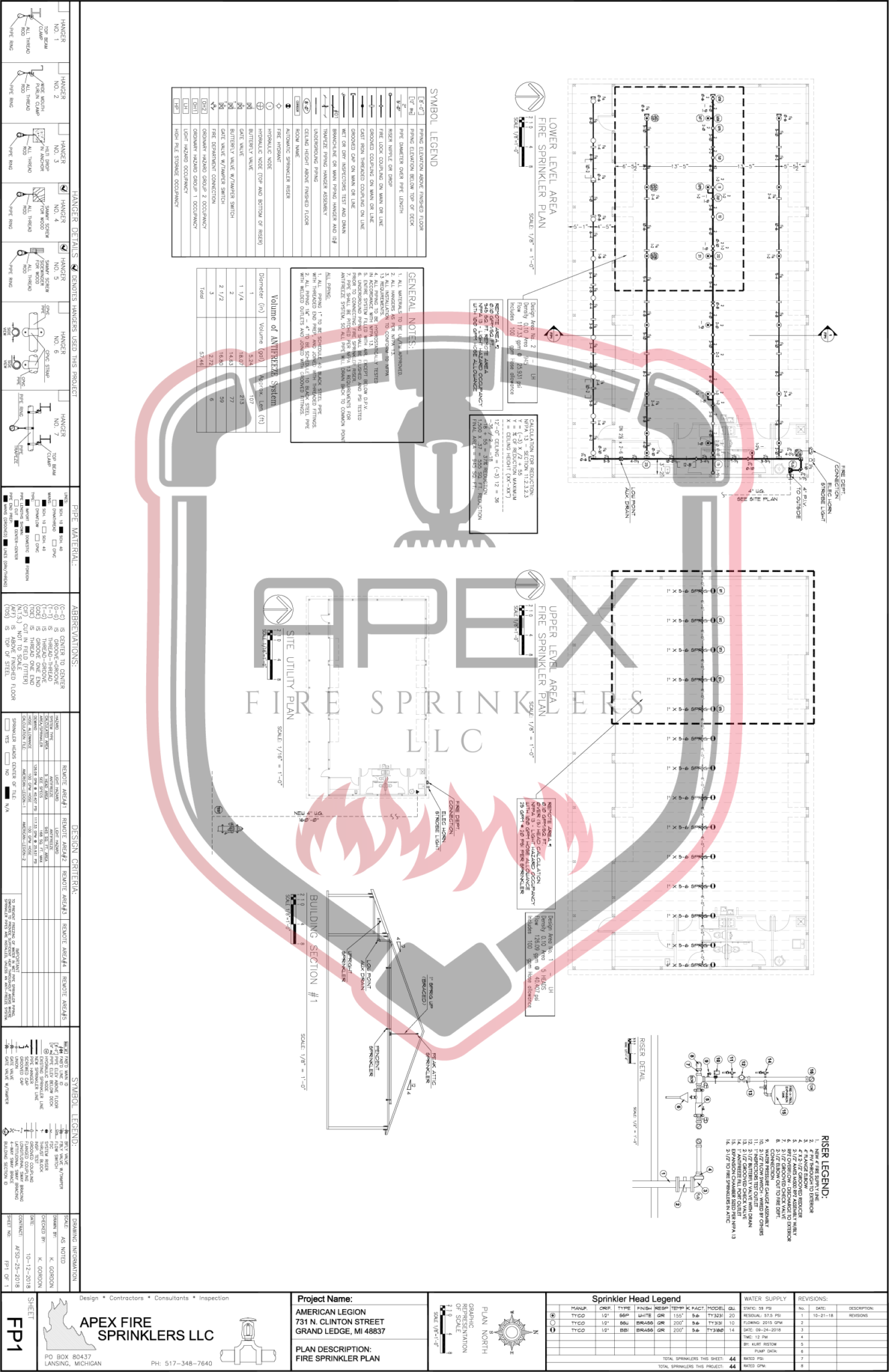 Apex Fire Sprinklers, LLC | Blueprint designs of our work